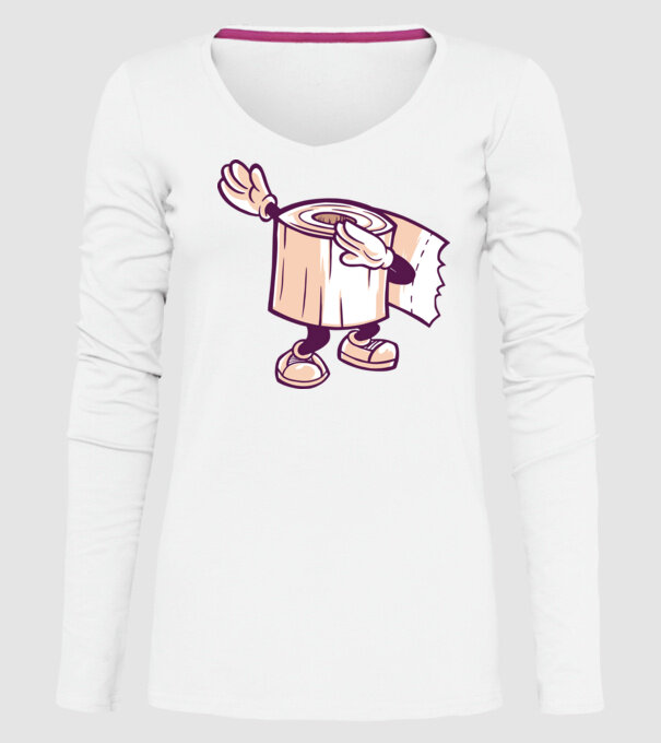 Hârtie igienică DAB model alb pe tricou