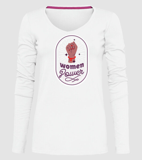 Women Power Ziua Femeii model alb pe tricou