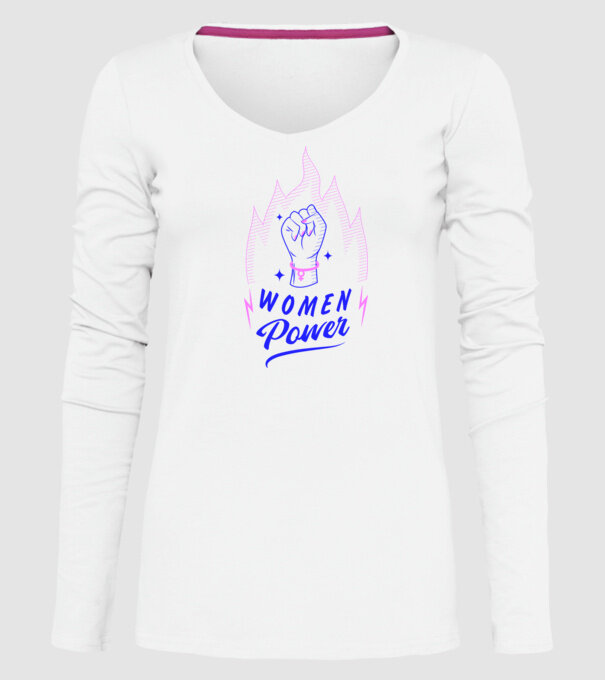 Women Power Ziua Femeii model alb pe tricou