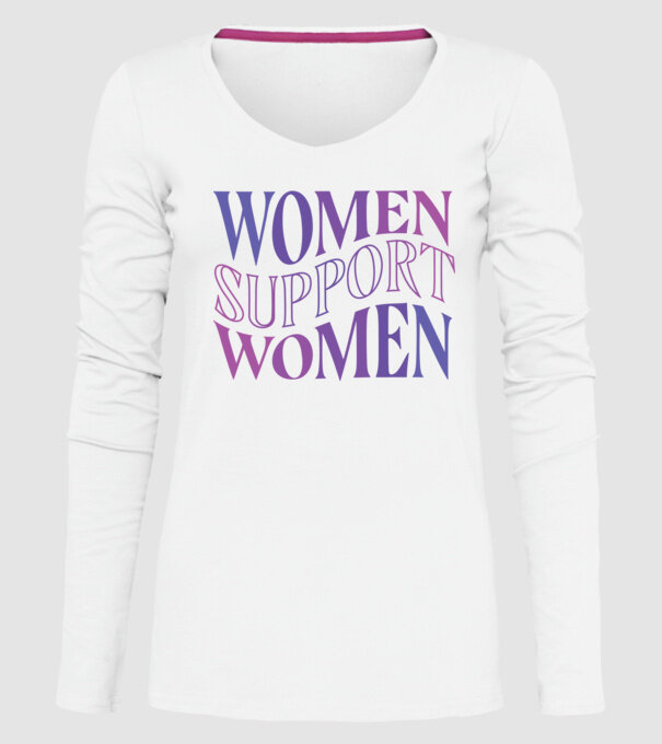 Women Support Women Ziua Femeilor model alb pe tricou