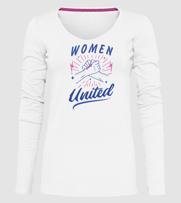 Women United tricou Ziua Femeii model alb pe tricou