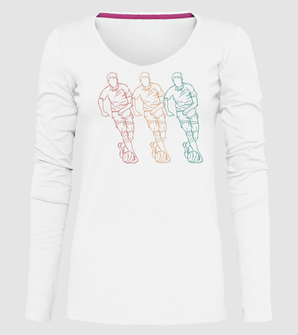 Fotbalist Retro model alb pe tricou