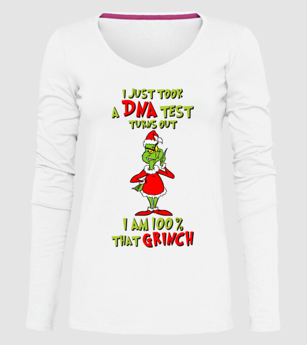 I just took a DNA test - I am Grinch model alb pe tricou