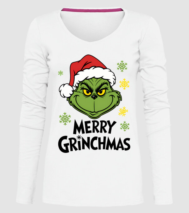Merry Grinchmas Alb model alb pe tricou