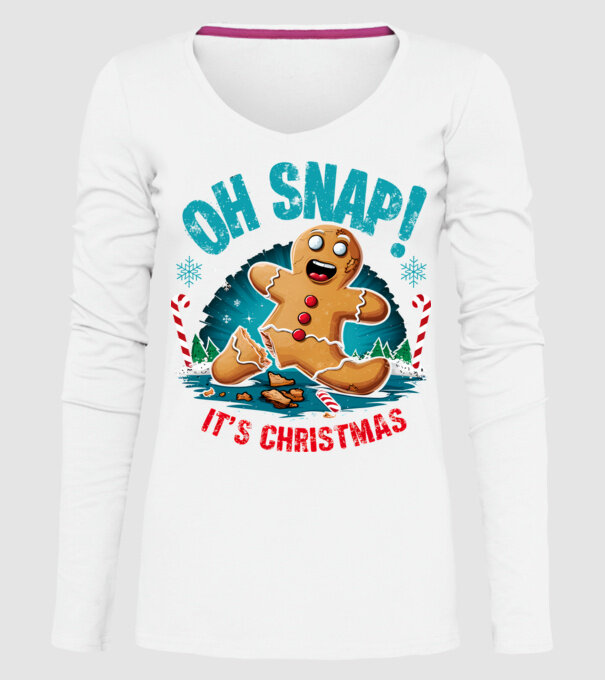 Oh snap! It's christmas Alb model alb pe tricou
