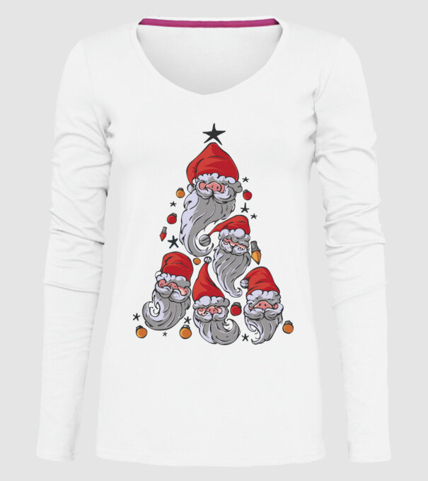 Pitici pentru pomul de Crăciun model alb pe tricou