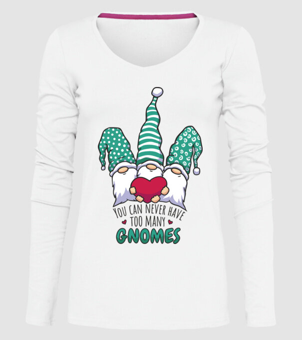 You can never have too many Gnomes model alb pe tricou