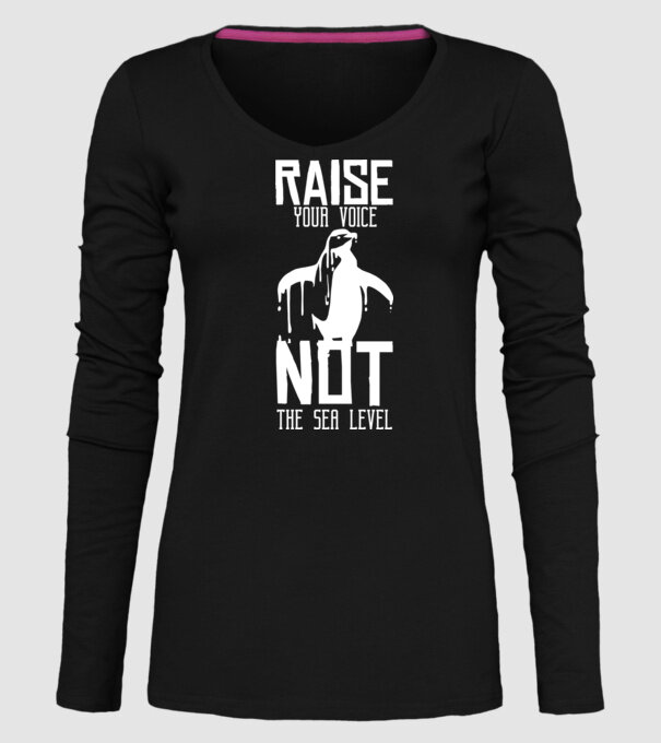 Ridică-ți vocea nu nivelul mării model negru pe tricou