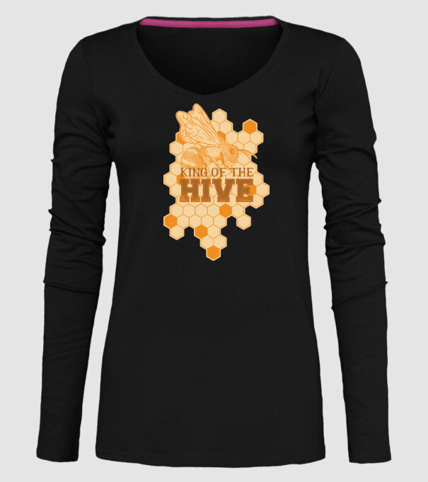 Regele stupului model negru pe tricou