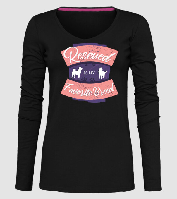 Rasa mea preferată este cea adoptată model negru pe tricou