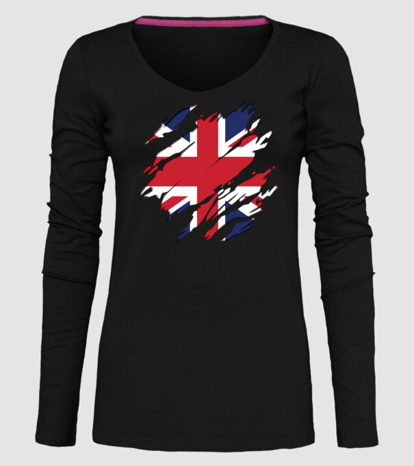 UK Steagul Regatului Unit model negru pe tricou