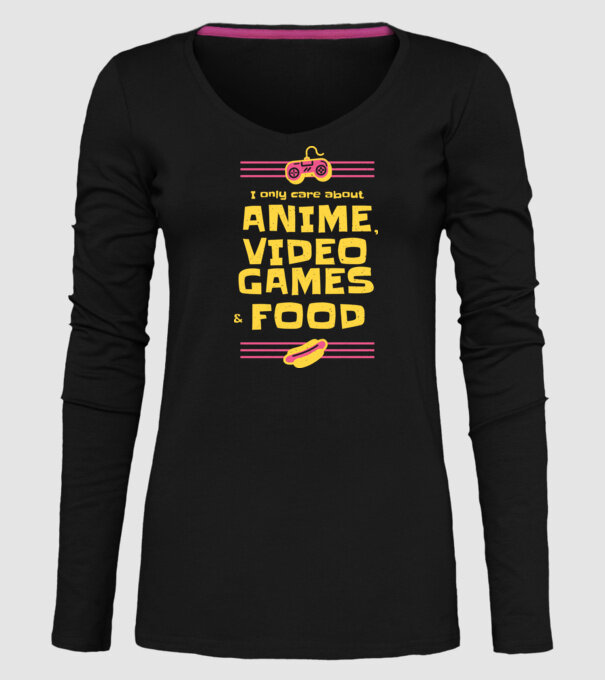 Joc video Anime model negru pe tricou