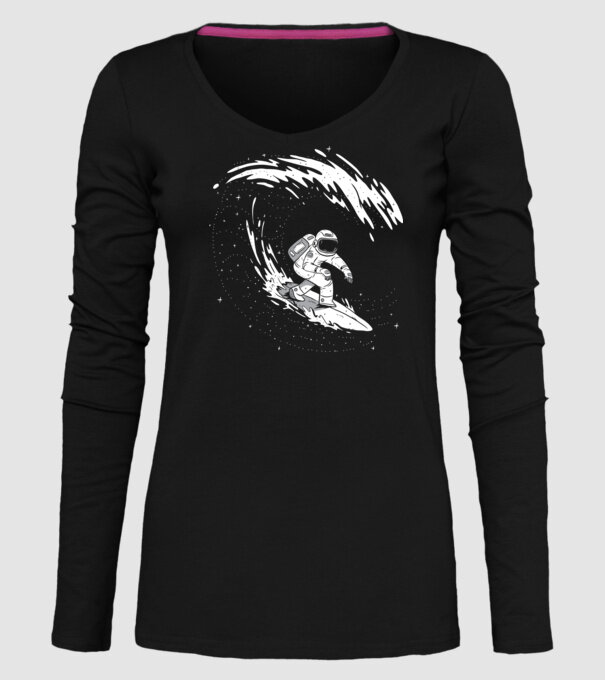 Astronaut Surf amuzant tricou amuzant astronaut model negru pe tricou