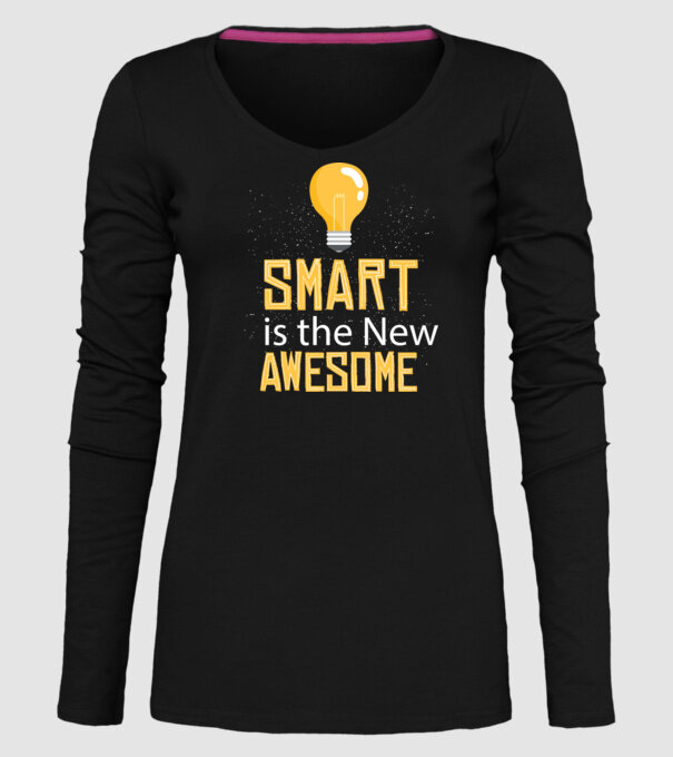 Smart este noul cool model negru pe tricou