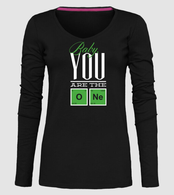 Baby you are the one model negru pe tricou