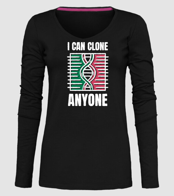Clonez pe oricine Biolog model negru pe tricou