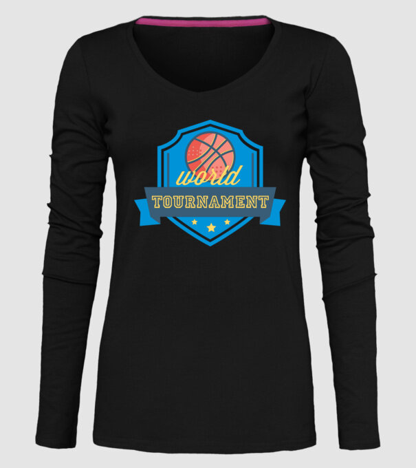 Basketball Tournament model negru pe tricou