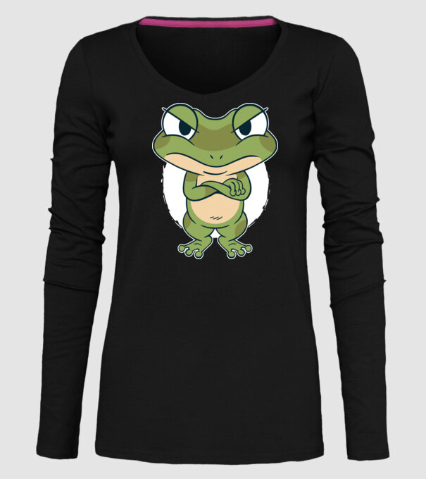 Broască model negru pe tricou