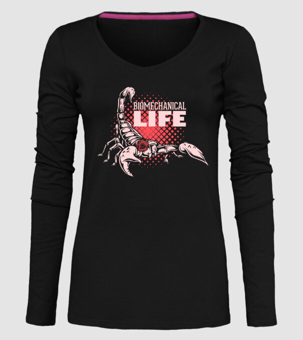 Biomechanical Life model negru pe tricou