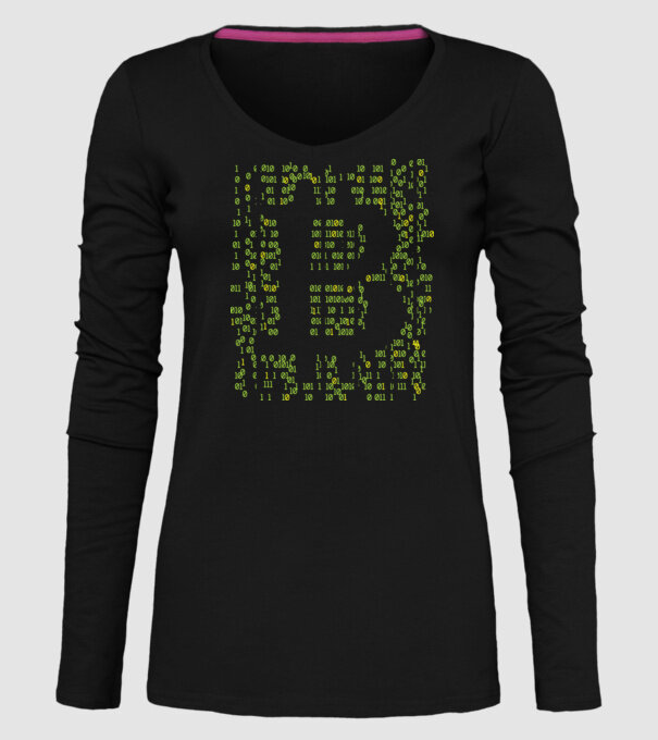 Bitcoin Matrice model negru pe tricou
