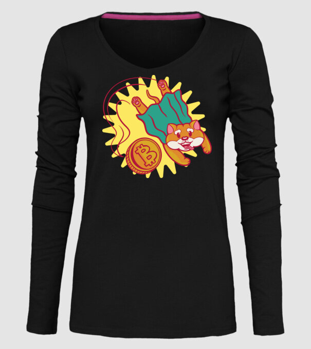 Bitcoin Vs Doge model negru pe tricou