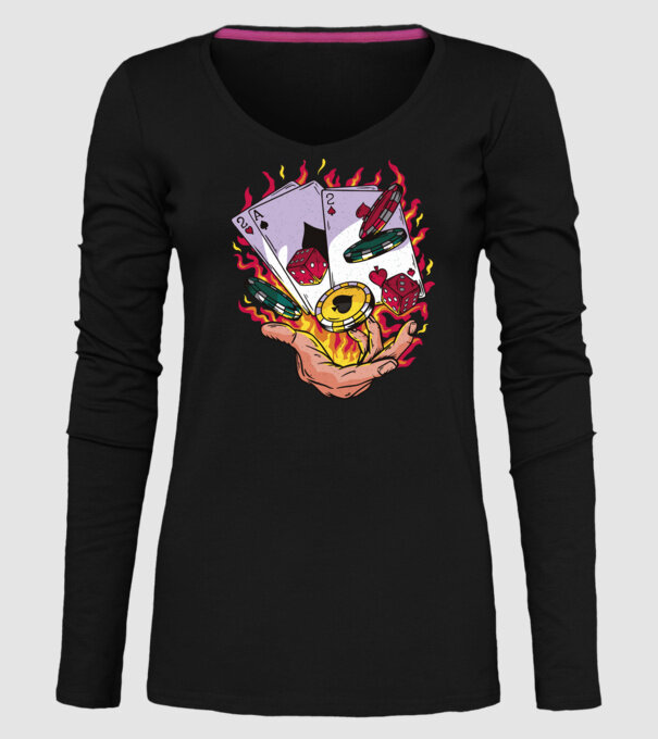 Black Jack Casino model negru pe tricou