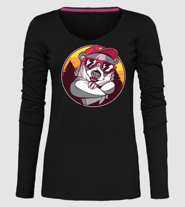 Bursuc model negru pe tricou
