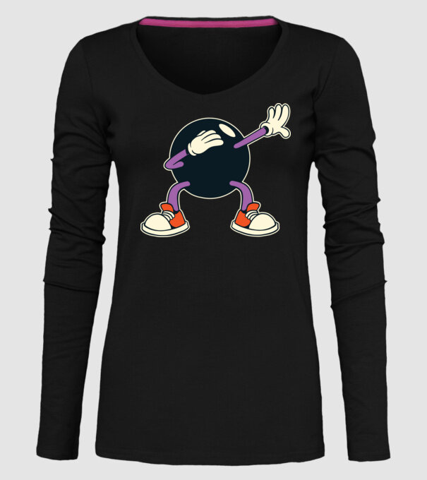 Bowling DAB model negru pe tricou
