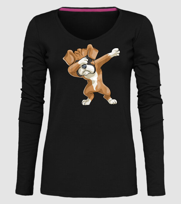 Boxer dab model negru pe tricou