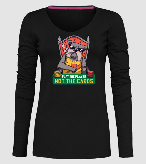 Bulldog Poker model negru pe tricou