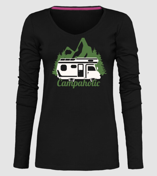 Campare Campaholic model negru pe tricou