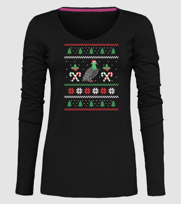 tricou cu Porumbel pulovăr urât model negru pe tricou