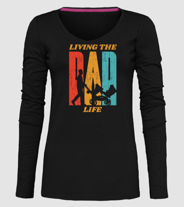 Dad Life pentru tata model negru pe tricou