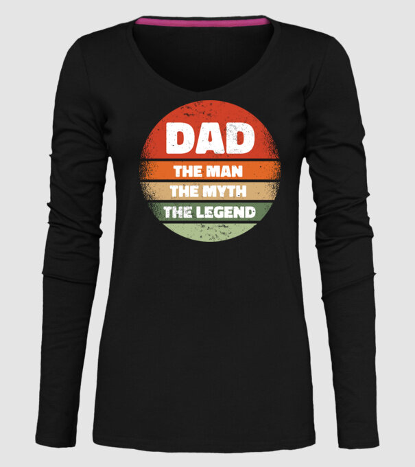 Dad The Man The Myth The Legend model negru pe tricou