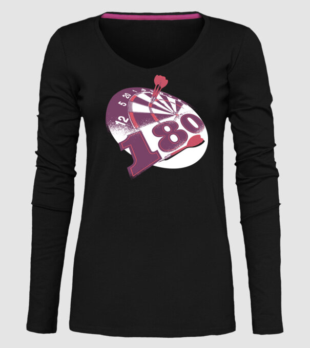 Darts 180 tricou model negru pe tricou
