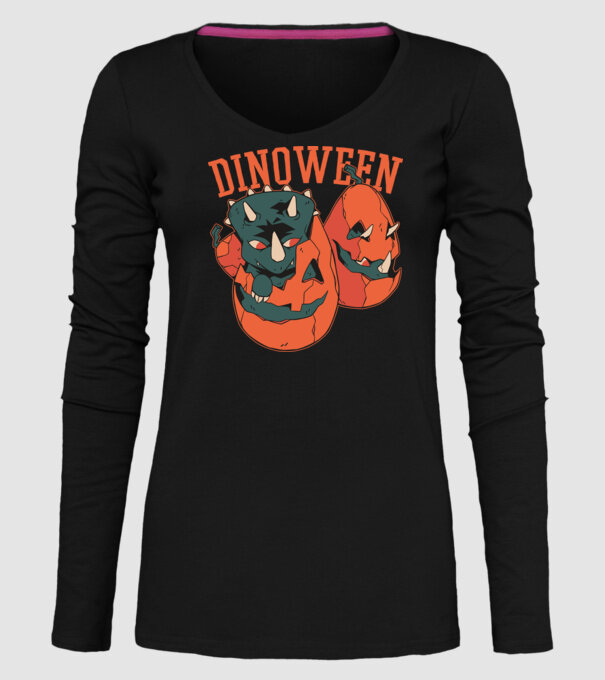 Dinoween model negru pe tricou