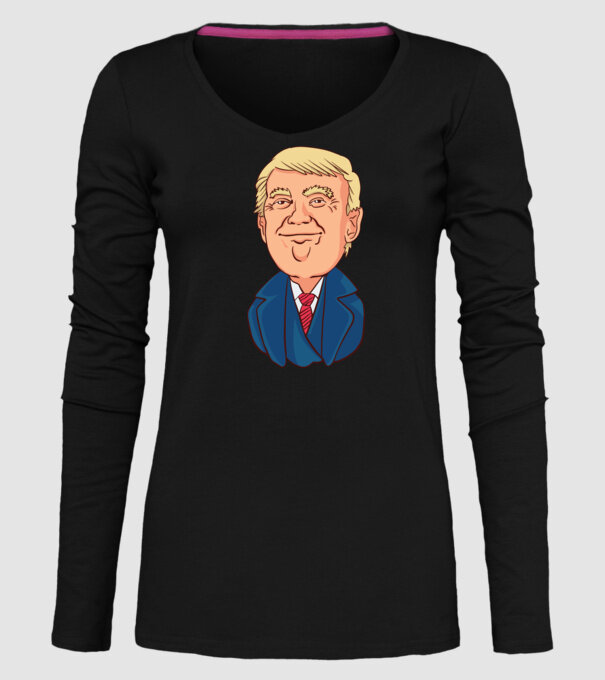 Donald Trump model negru pe tricou