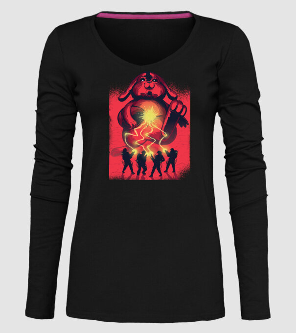 Easter Busters model negru pe tricou