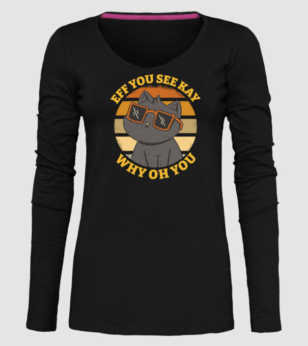 Eff You See Kay Why Oh You model negru pe tricou