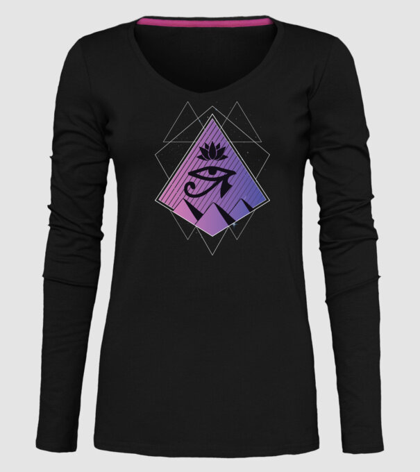Egipt simbol geometric model negru pe tricou