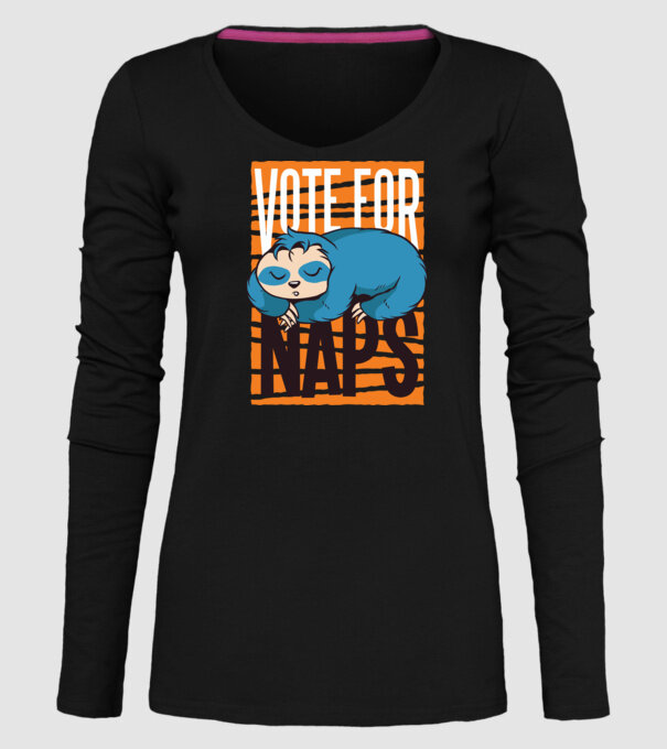 Votez pentru relaxare Leneș model negru pe tricou