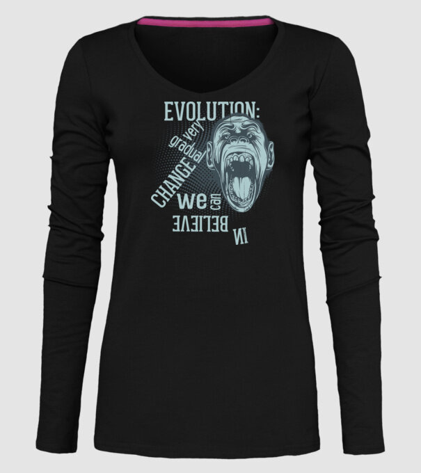Evolution - Very gradual change model negru pe tricou