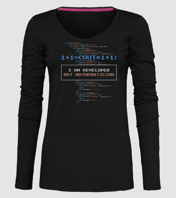Tricou pentru developeri model negru pe tricou