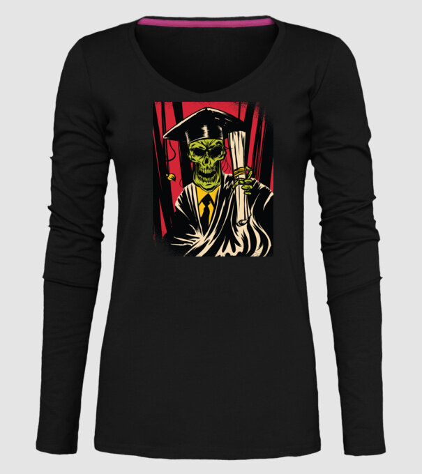 Proaspăt absolvent Absolvire model negru pe tricou