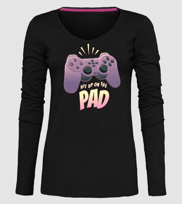 Gamer Controler model negru pe tricou