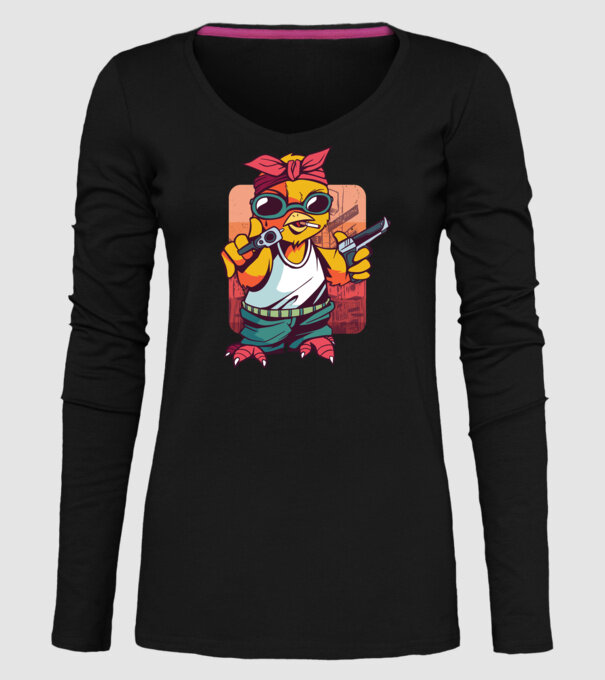 Pui Gangster model negru pe tricou