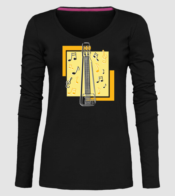 Tricou chitarist model negru pe tricou