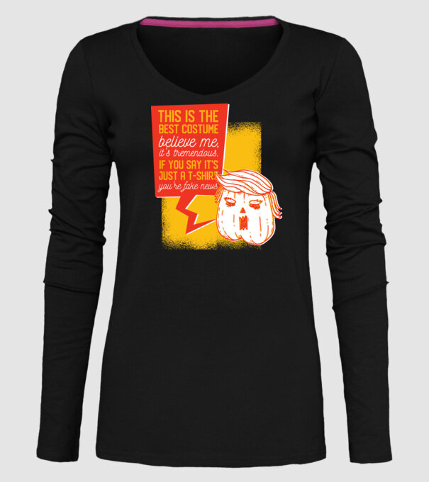 Halloween Trump cap de dovleac model negru pe tricou