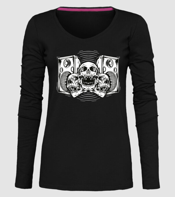 Cranii difuzor model negru pe tricou