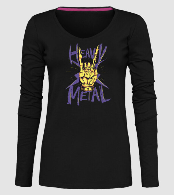 Heavy Metal model negru pe tricou